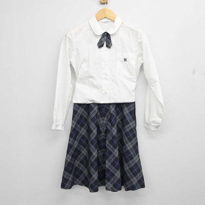 【中古】岐阜県 武儀高等学校 女子制服 5点 (ブレザー・ニット・シャツ・スカート) sf057474