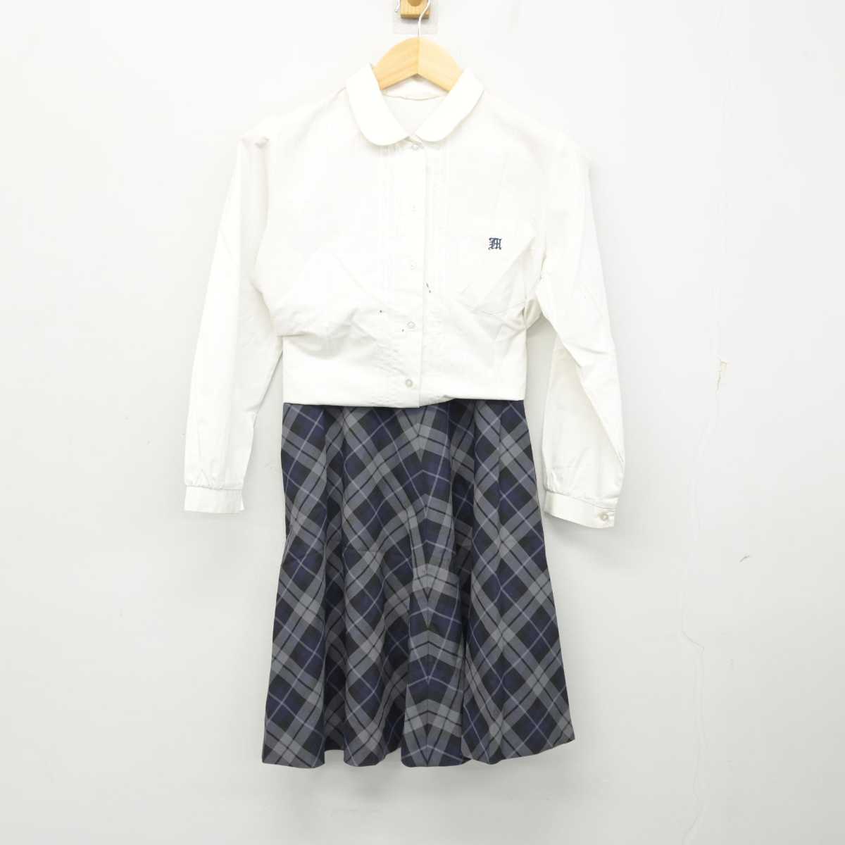 【中古】岐阜県 武儀高等学校 女子制服 2点 (シャツ・スカート) sf057477