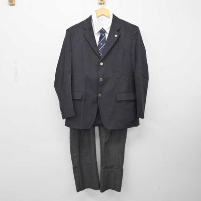 【中古】東京都 日本体育大学荏原高等学校 男子制服 6点 (ブレザー・シャツ・ズボン) sf057480