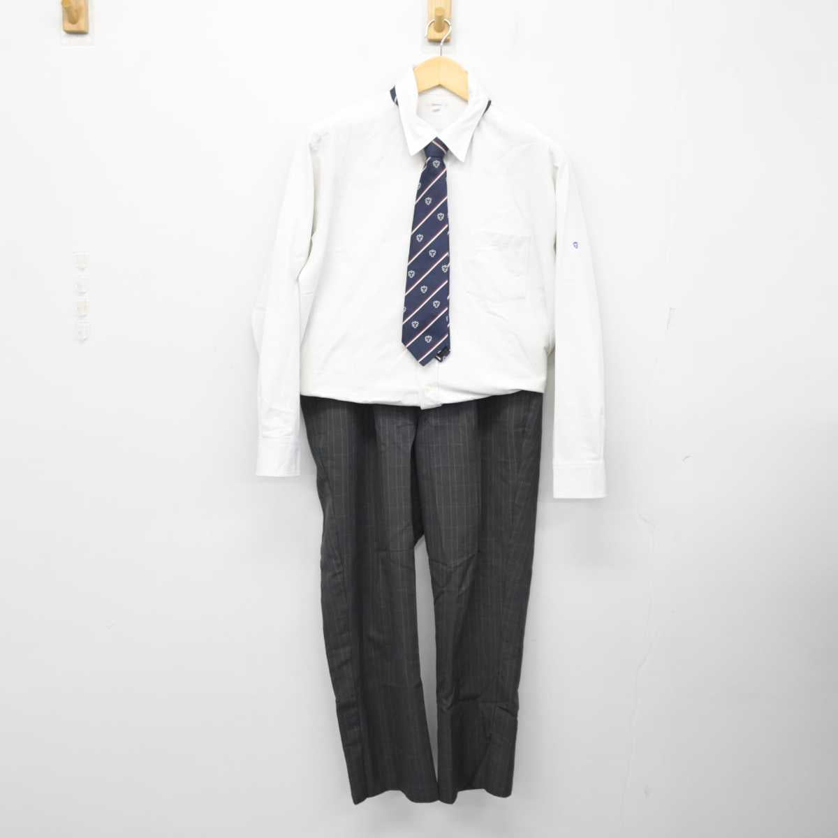 【中古】東京都 日本体育大学荏原高等学校 男子制服 6点 (ブレザー・シャツ・ズボン) sf057480