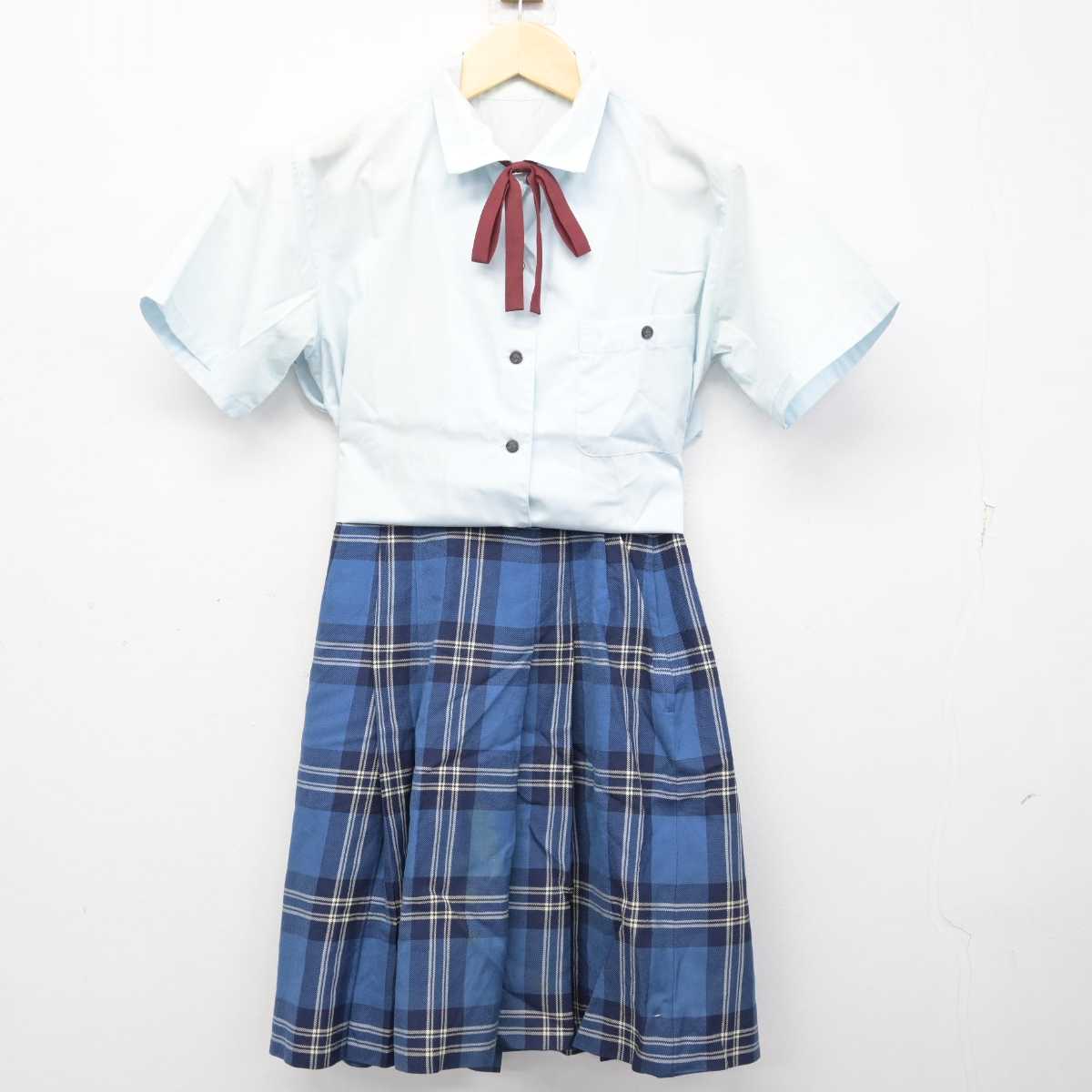 【中古】神奈川県 白鵬女子高等学校 女子制服 3点 (シャツ・スカート) sf057487