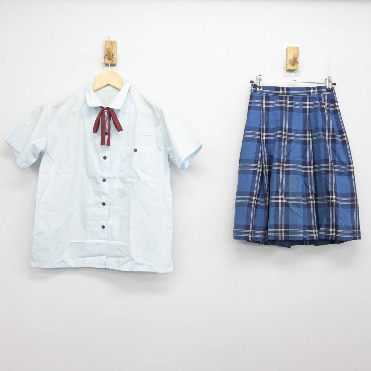 【中古】神奈川県 白鵬女子高等学校 女子制服 3点 (シャツ・スカート) sf057487