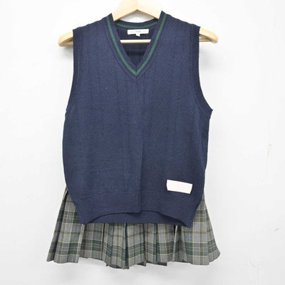 【中古】神奈川県 横浜創英高等学校 女子制服 3点 (ニットベスト・スカート・スカート) sf057507