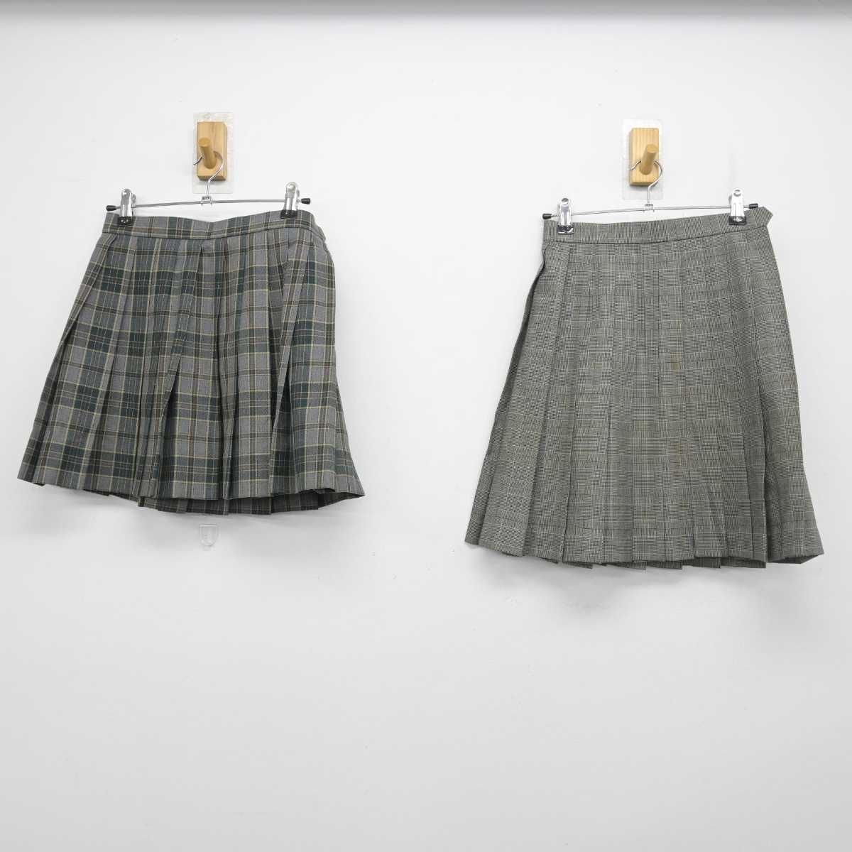 【中古】神奈川県 横浜創英高等学校 女子制服 3点 (ニットベスト・スカート・スカート) sf057507