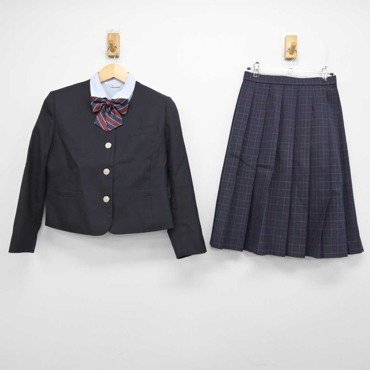 【中古】高知県 山田高等学校 女子制服 4点 (ブレザー・シャツ・スカート) sf057508