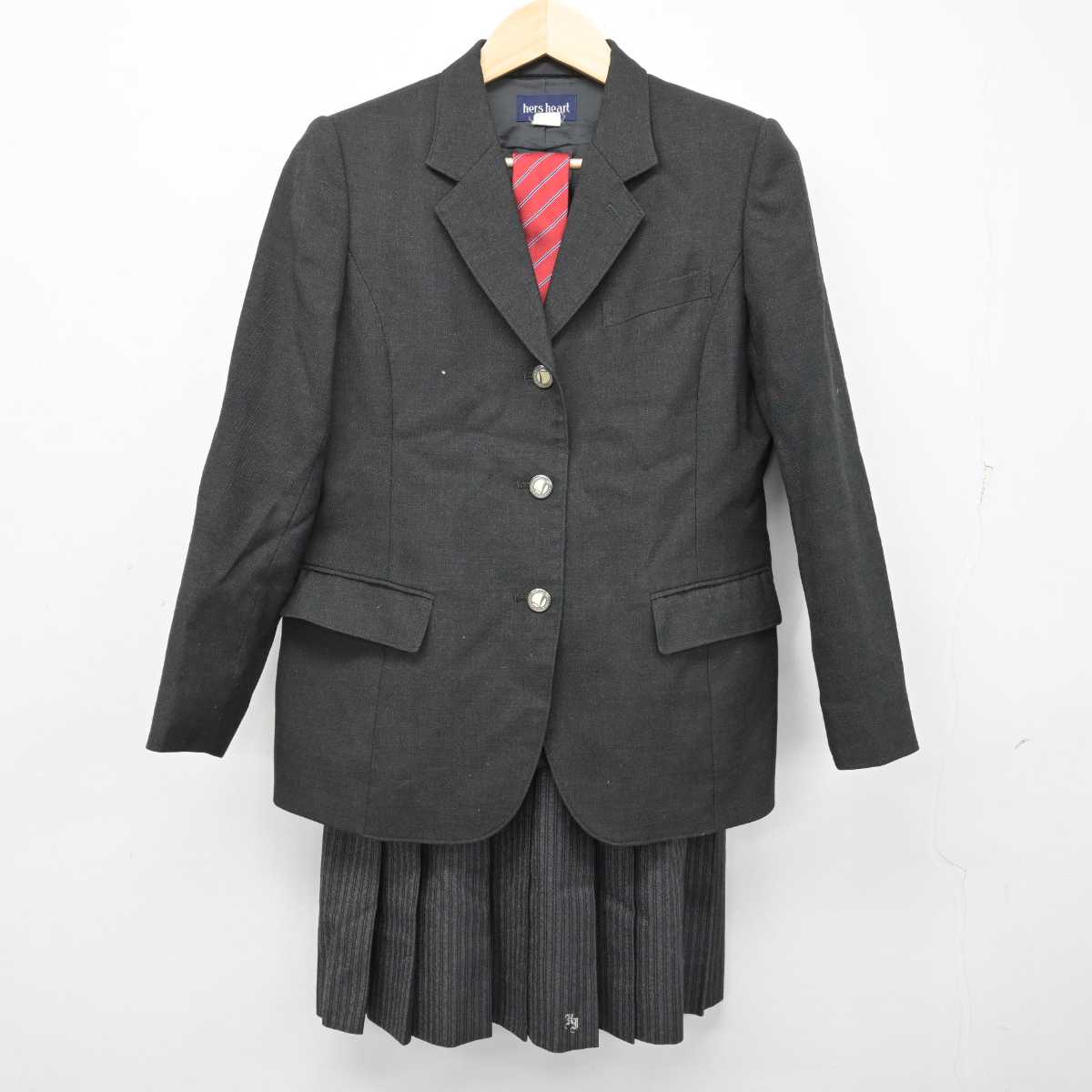 【中古】東京都 東久留米総合高等学校 女子制服 4点 (ブレザー・スカート) sf057511