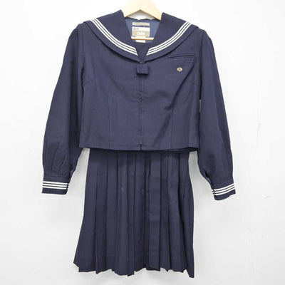 【中古】埼玉県 川越西高等学校 女子制服 3点 (セーラー服・スカート) sf057525