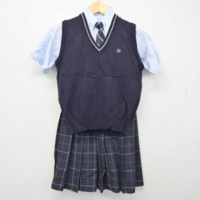 中古】大阪府 好文学園女子高等学校 女子制服 4点 (ニットベスト・シャツ・スカート) sf057533 | 中古制服通販パレイド