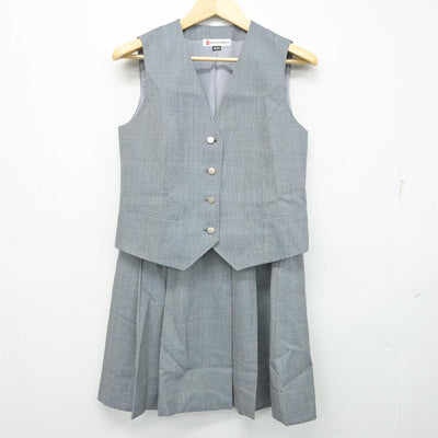 【中古】神奈川県 市ケ尾中学校 女子制服 2点 (ベスト・スカート) sf057539