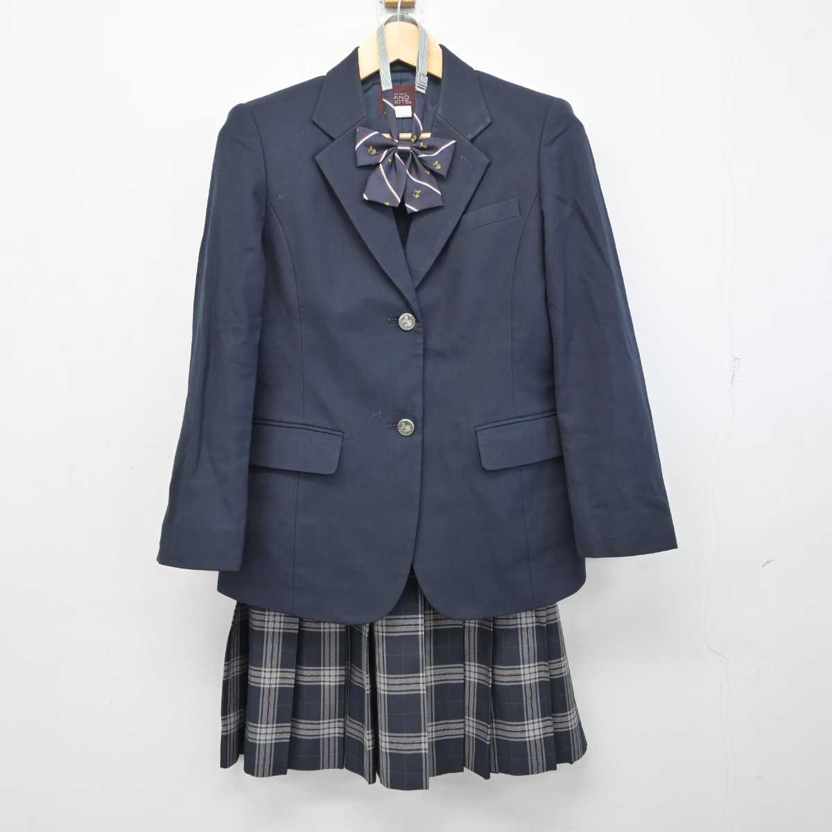 【中古】神奈川県 麻生総合高等学校 女子制服 3点 (ブレザー・スカート) sf057597