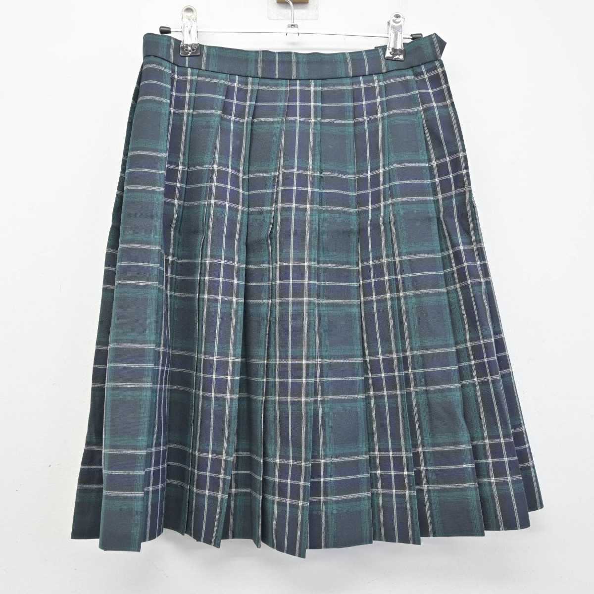 【中古】東京都 文教大学女子高等学校 女子制服 4点 (ニットベスト・シャツ・スカート) sf057604