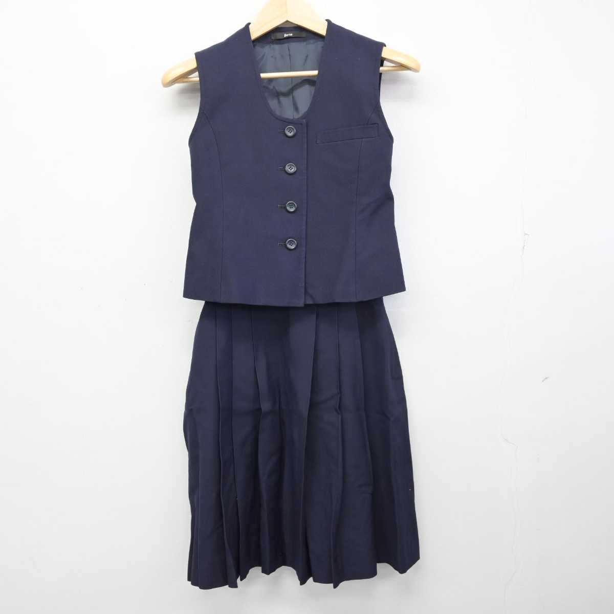 【中古】東京都 女子美術大学付属高等学校 女子制服 5点 (ブレザー・ニット・ベスト・スカート) sf057613