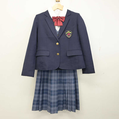 【中古】埼玉県 大井中学校 女子制服 6点 (ブレザー・ベスト・ベスト・シャツ・スカート) sf057617