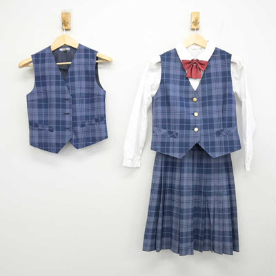 【中古】埼玉県 大井中学校 女子制服 6点 (ブレザー・ベスト・ベスト・シャツ・スカート) sf057617