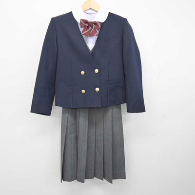 【中古】広島県 段原中学校 女子制服 4点 (ブレザー・シャツ・ジャンパースカート) sf057622