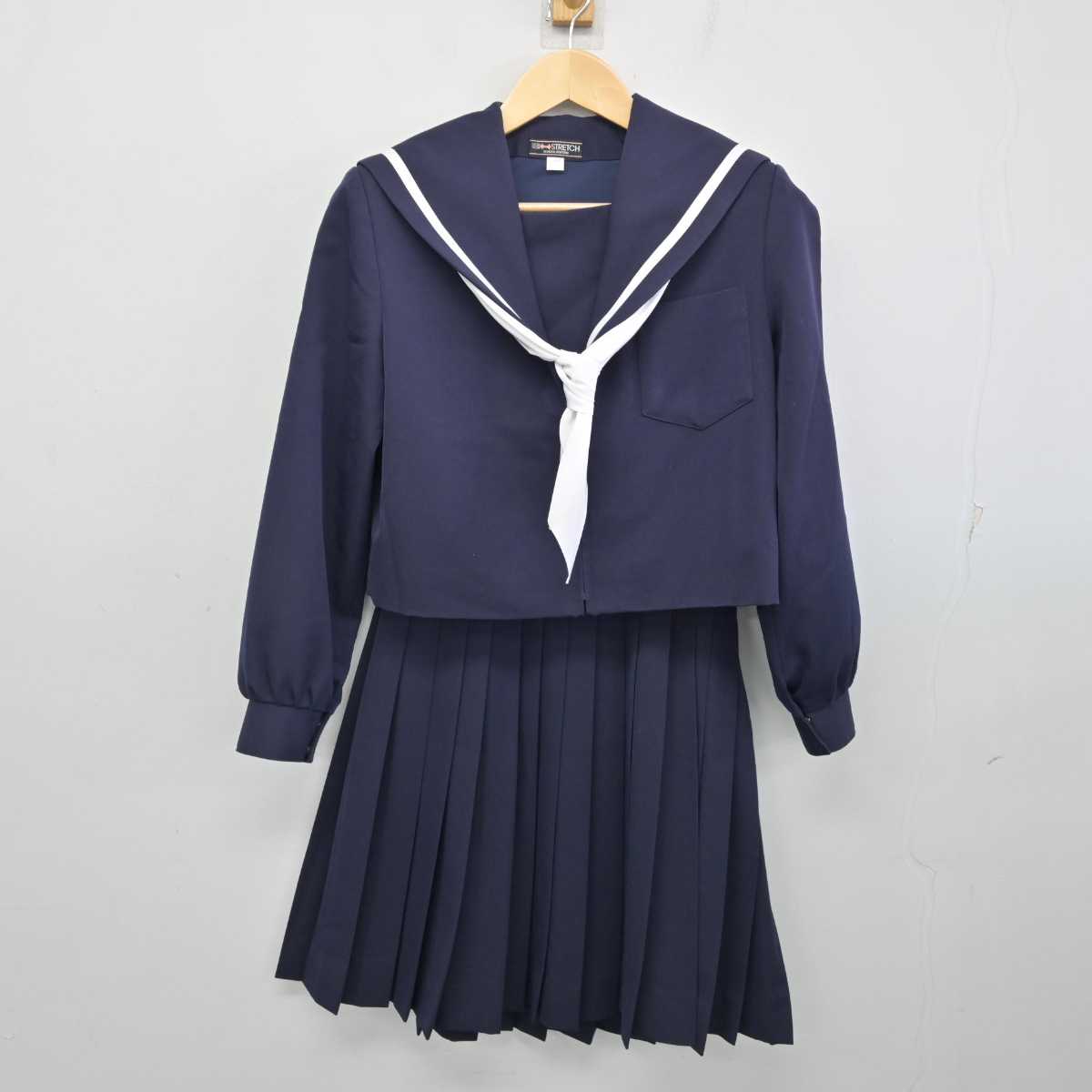 【中古】愛知県 富貴中学校 女子制服 3点 (セーラー服・スカート) sf057634