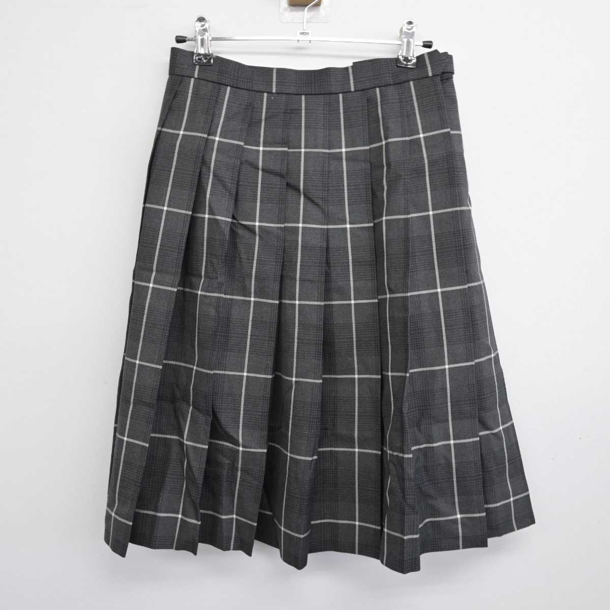 【中古】北海道 札幌厚別高等学校 女子制服 3点 (ニットベスト・シャツ・スカート) sf057652