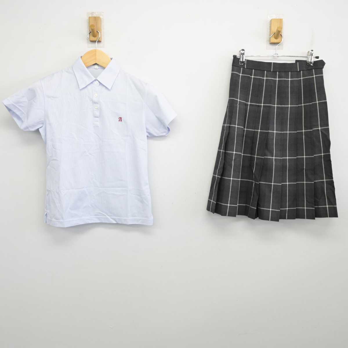 【中古】北海道 札幌厚別高等学校 女子制服 2点 (シャツ・スカート) sf057653