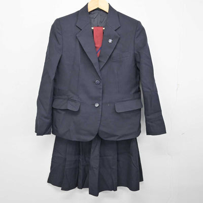 【中古】新潟県 新発田商業高等学校 女子制服 5点 (ブレザー・ニット・スカート) sf057676