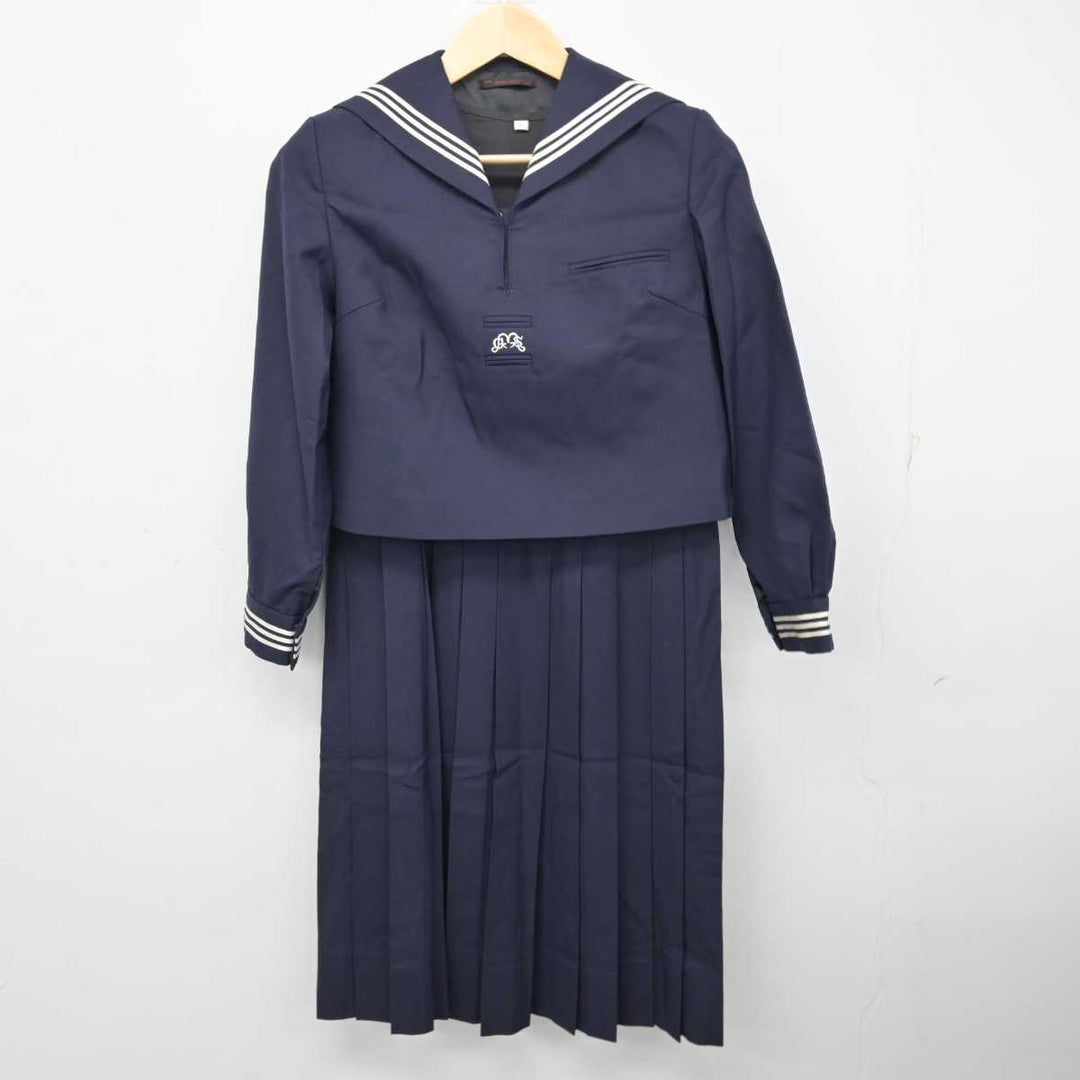 中古】兵庫県 武庫川女子大学附属中学校・高等学校 女子制服 3点 (セーラー服・ニット・スカート) sf057698 | 中古制服通販パレイド