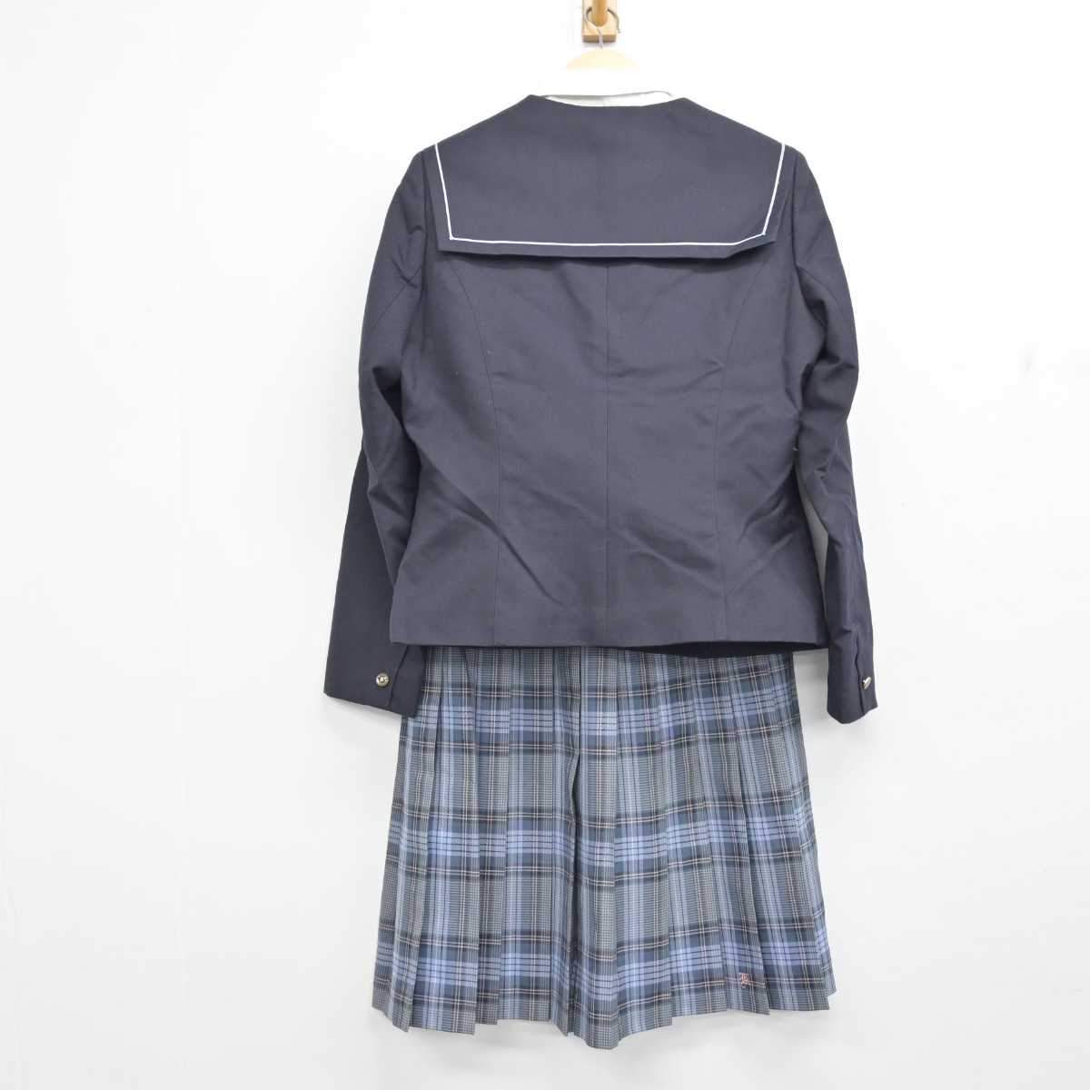 【中古】新潟県 開志国際高等学校 女子制服 5点 (ブレザー・ニット・シャツ・スカート) sf057709