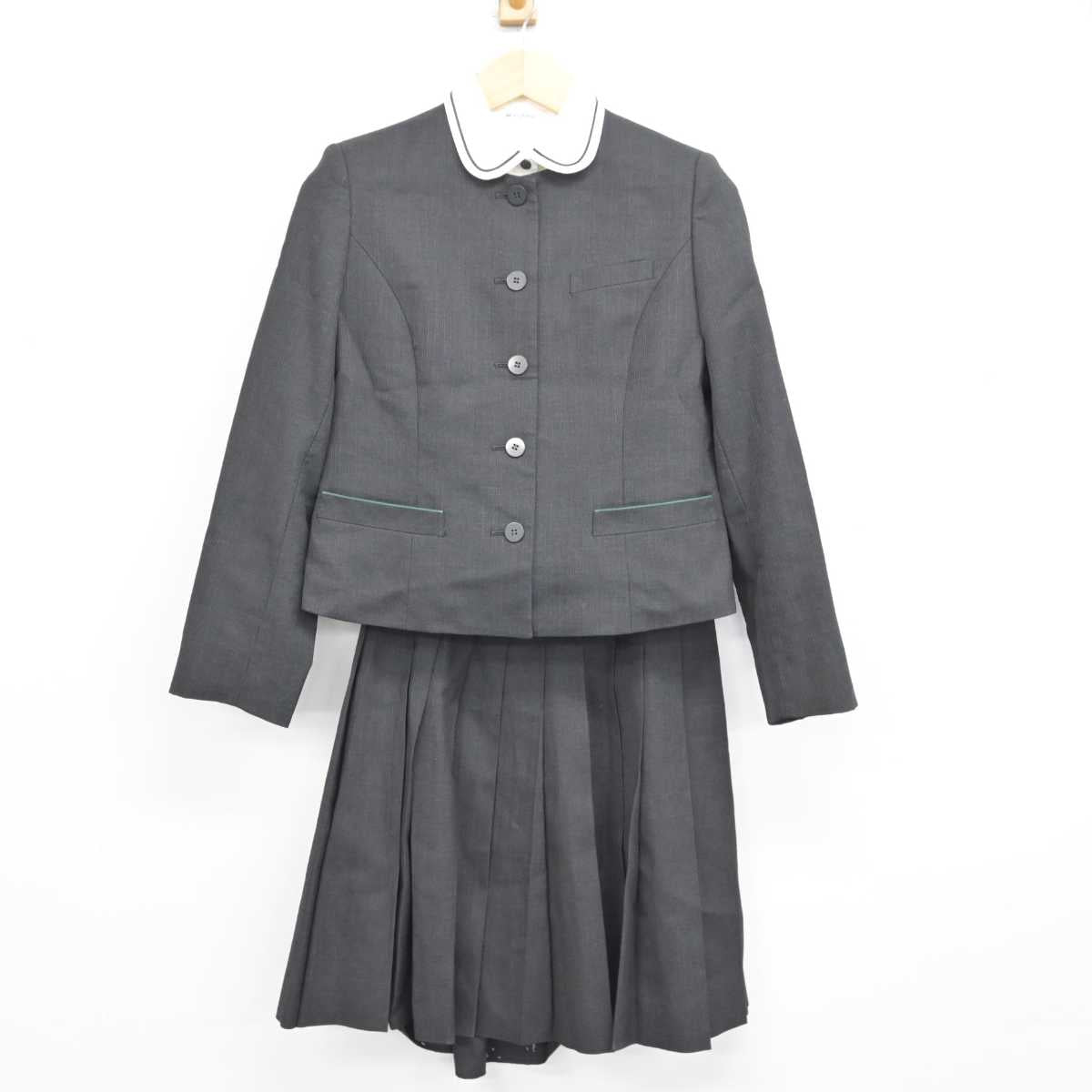 【中古】神奈川県 鎌倉女子大学 高等部 女子制服 5点 (ブレザー・シャツ・スカート・ベスト) sf057723