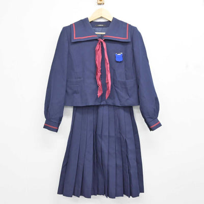 【中古】鳥取県 加茂中学校 女子制服 3点 (セーラー服・スカート) sf057731