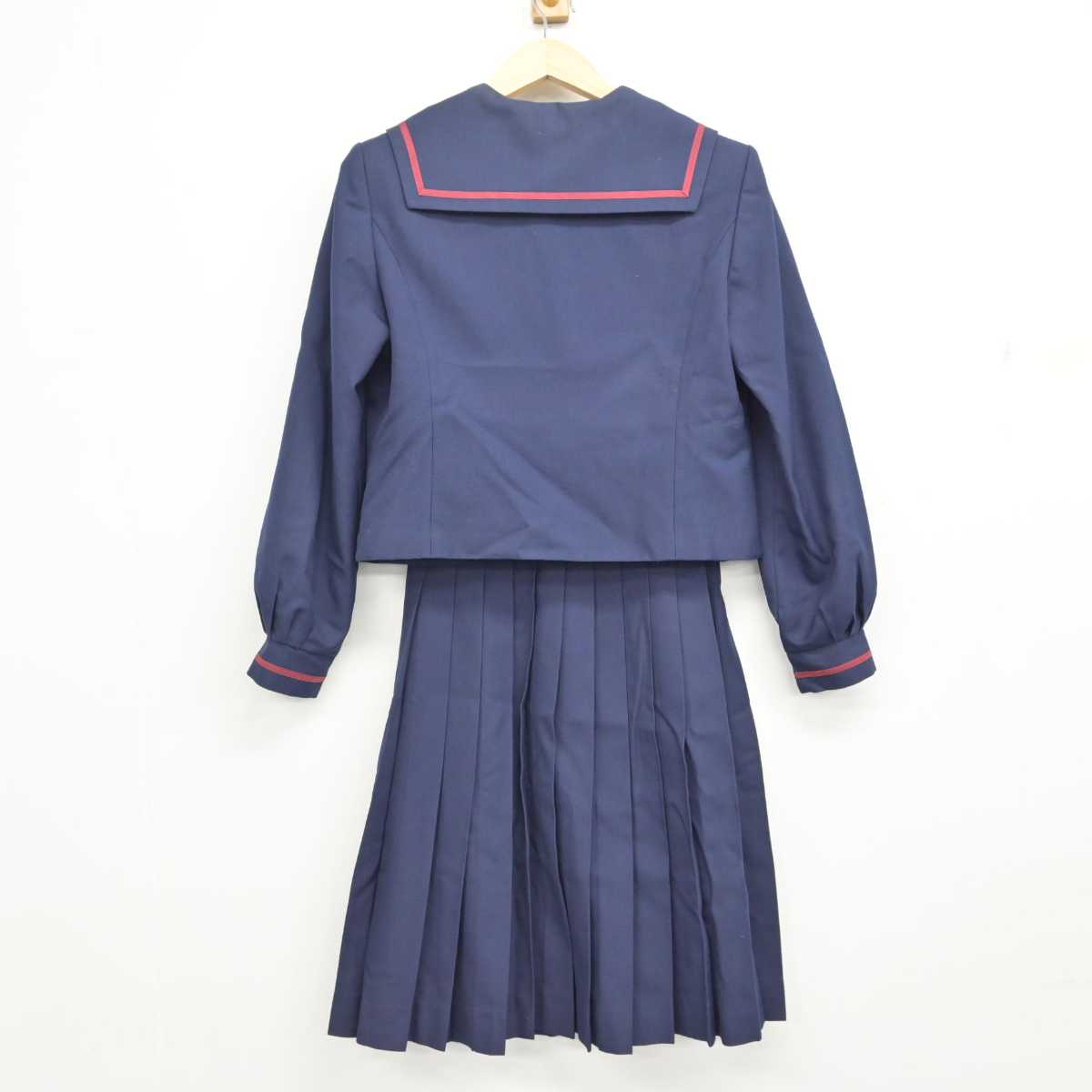 【中古】鳥取県 加茂中学校 女子制服 3点 (セーラー服・スカート) sf057731