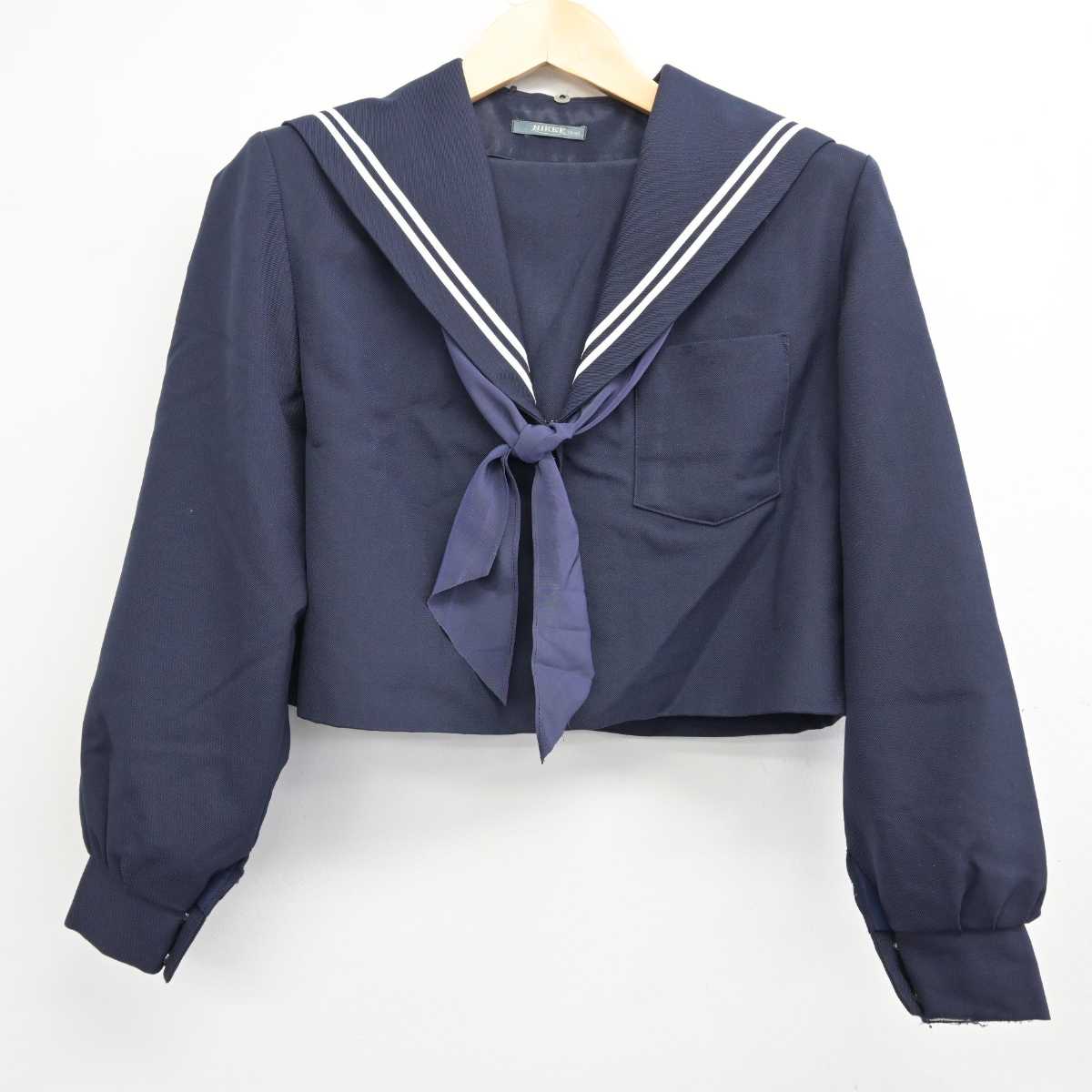 【中古】愛知県 扇台中学校 女子制服 3点 (セーラー服・スカート) sf057756