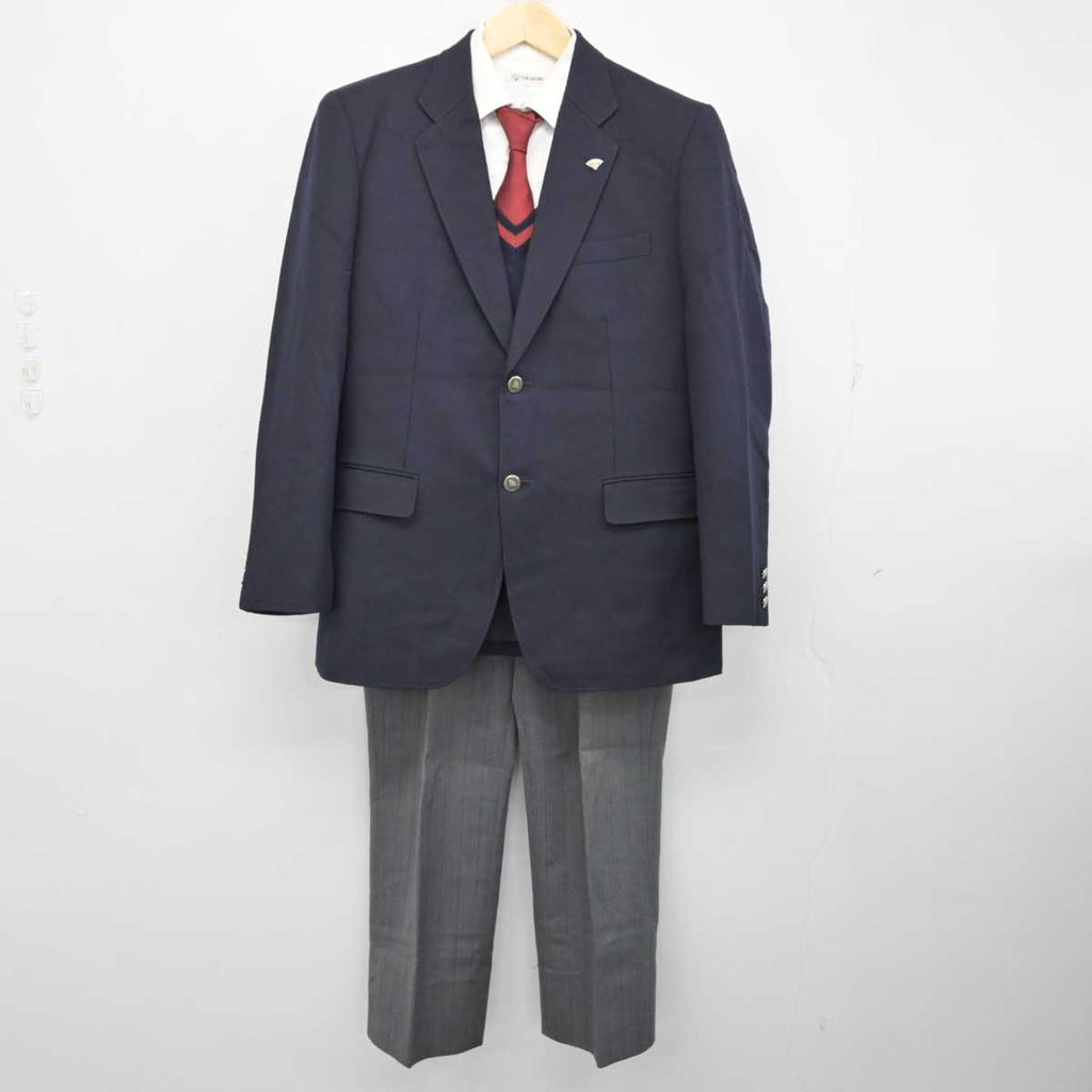 【中古】愛知県 名古屋経済大学高蔵高等学校 男子制服 6点 (ブレザー・ニット・シャツ・ズボン) sf057757 | 中古制服通販パレイド