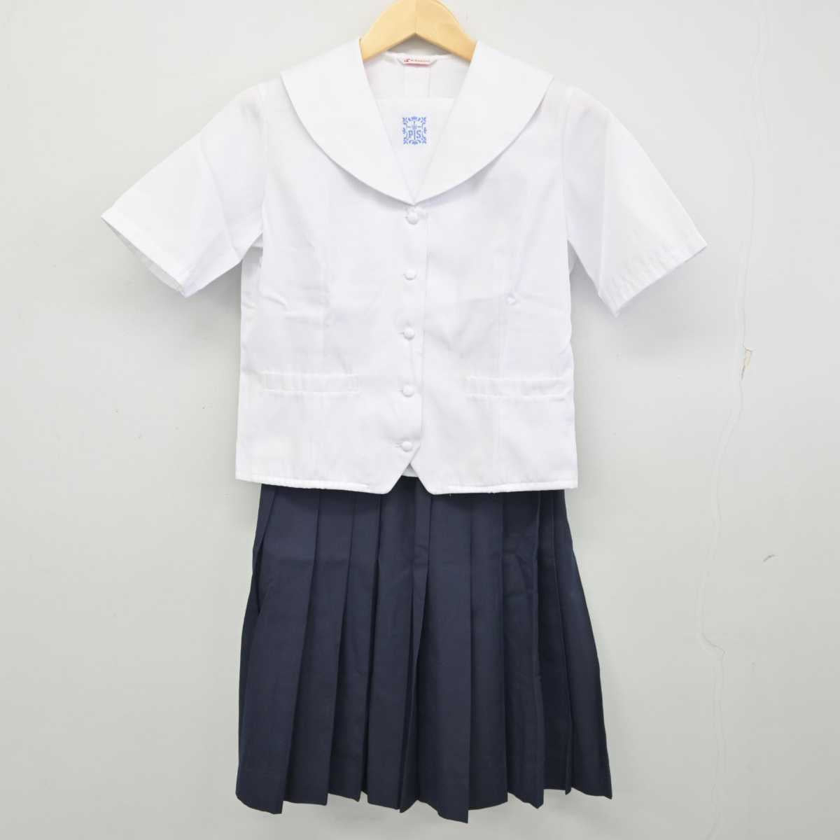 【中古】大阪府 プール学院高等学校 女子制服 4点 (セーラー服・スカート) sf057764