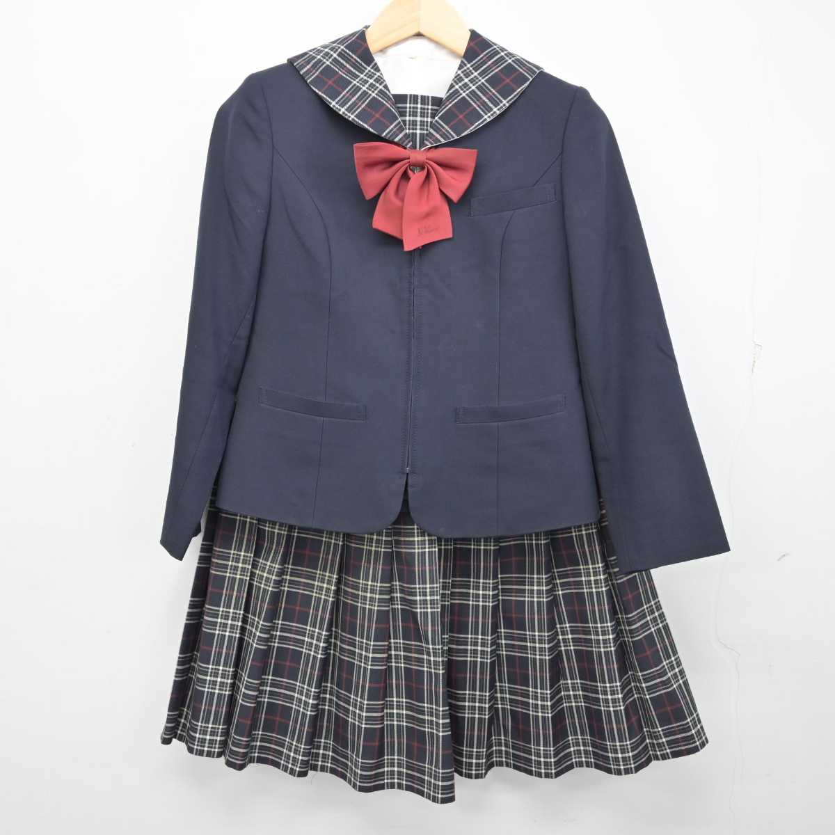 【中古】福岡県 福岡大学附属大濠中学校 女子制服 3点 (ブレザー・セーラー服・スカート) sf057772