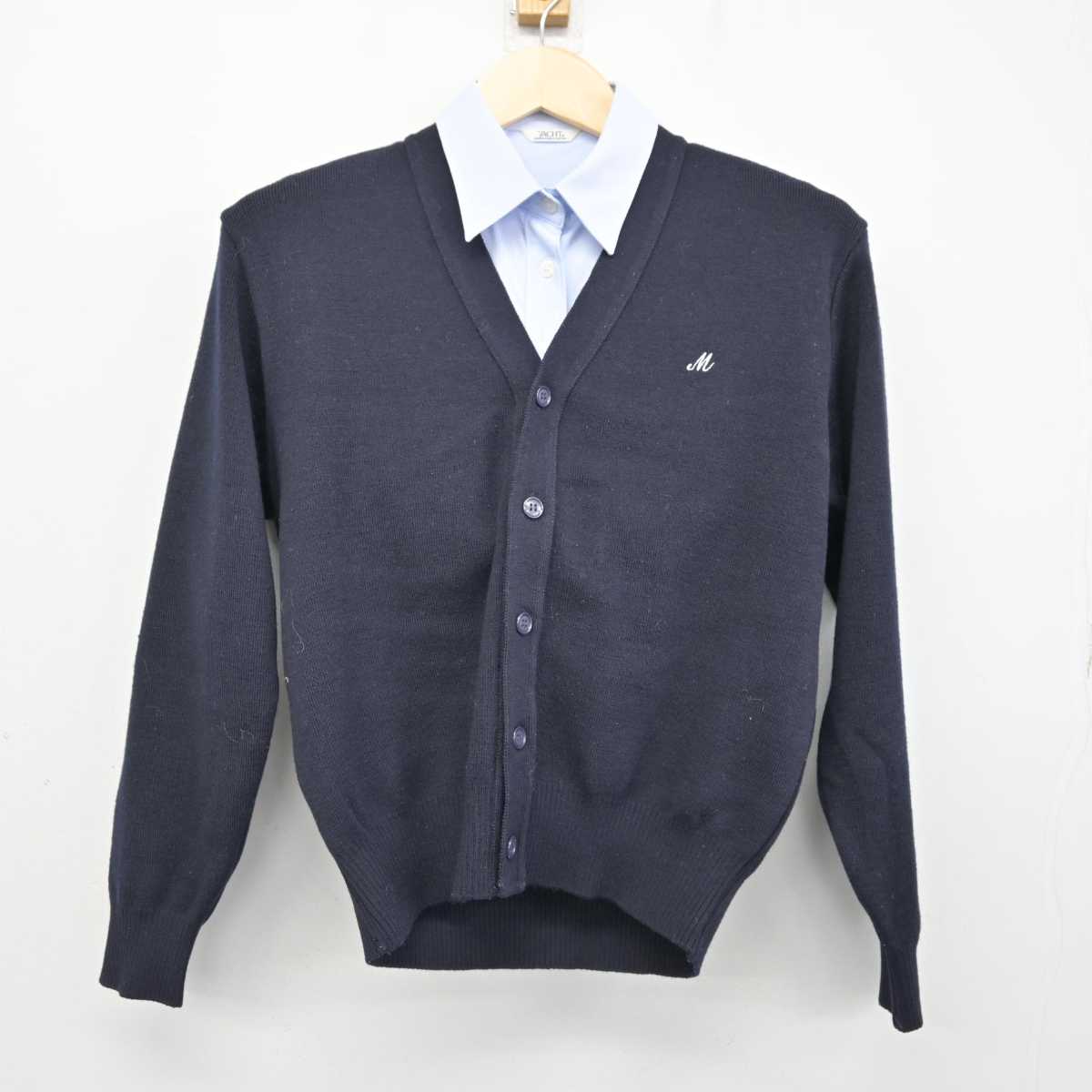 【中古】千葉県 千葉明徳高等学校 女子制服 2点 (ニット・シャツ) sf057780