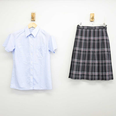 【中古】千葉県 千葉明徳高等学校 女子制服 2点 (シャツ・スカート) sf057781