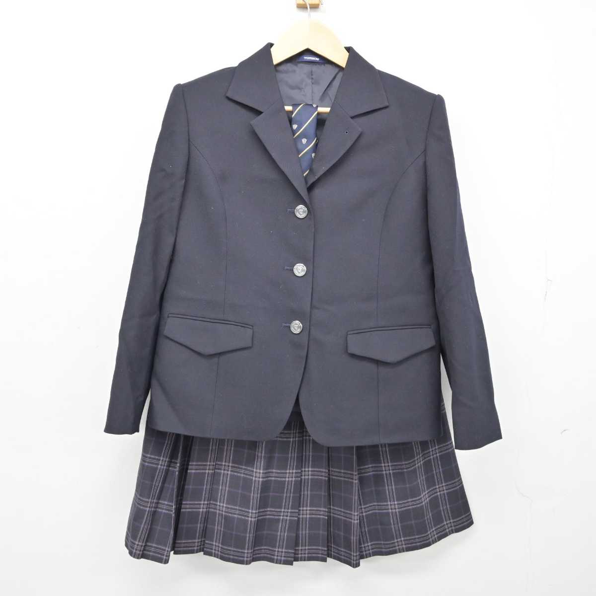 【中古】宮城県 多賀城高等学校 女子制服 3点 (ブレザー・スカート) sf057799