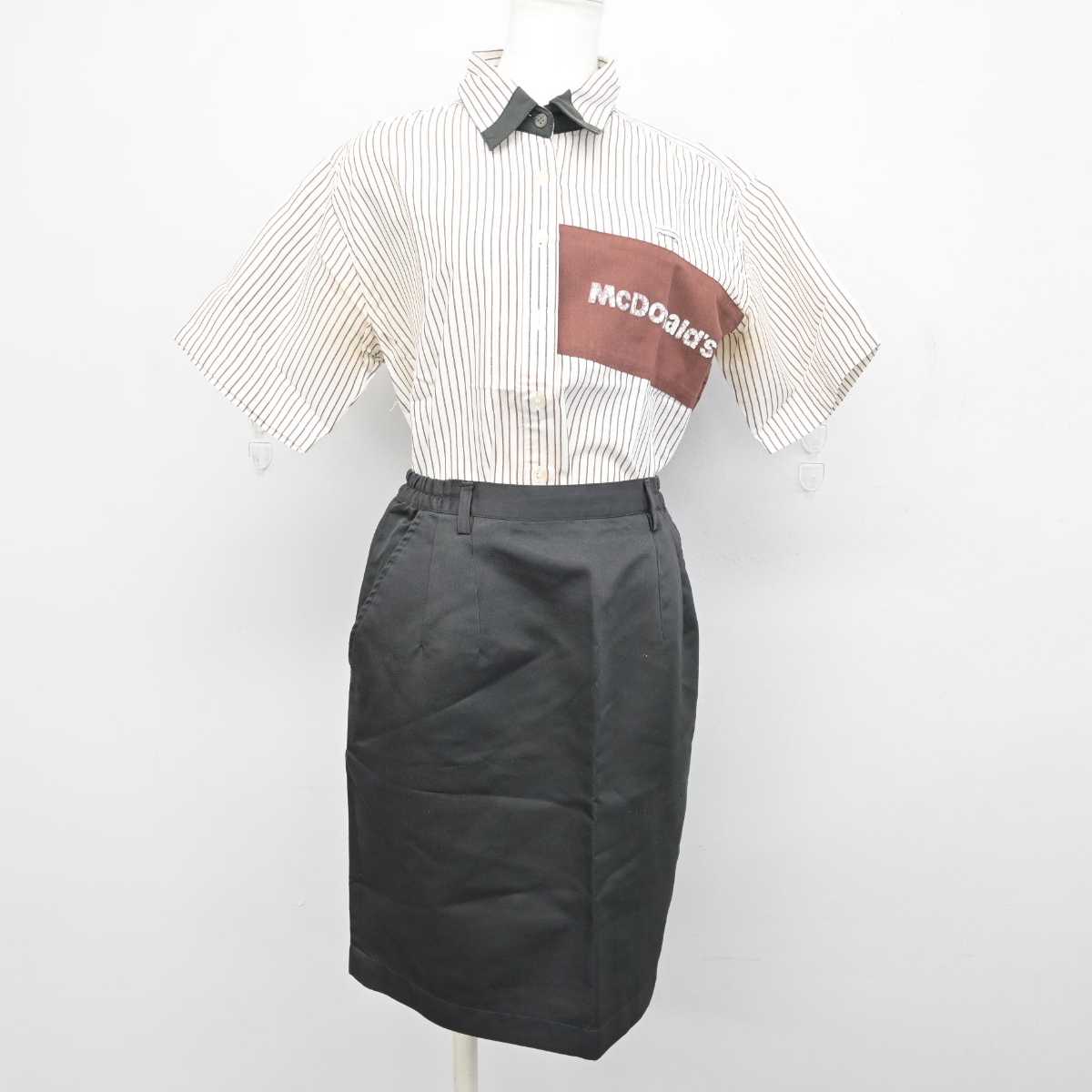 【中古】 マクドナルド旧制服 女子制服 2点 (シャツ・スカート) sf057814