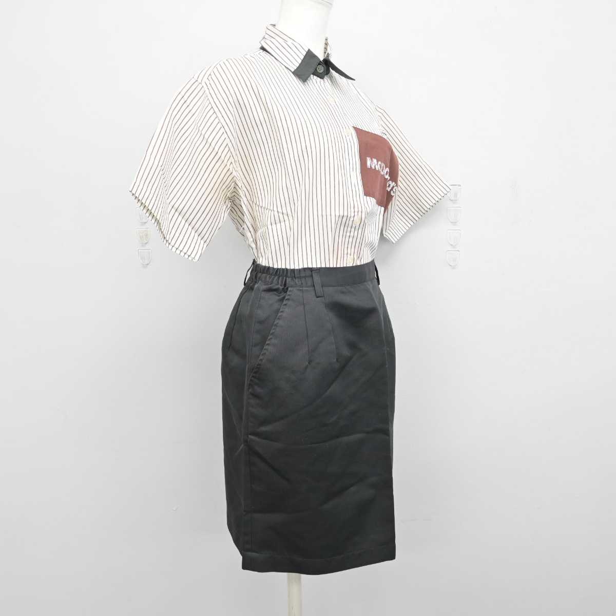 【中古】 マクドナルド旧制服 女子制服 2点 (シャツ・スカート) sf057814