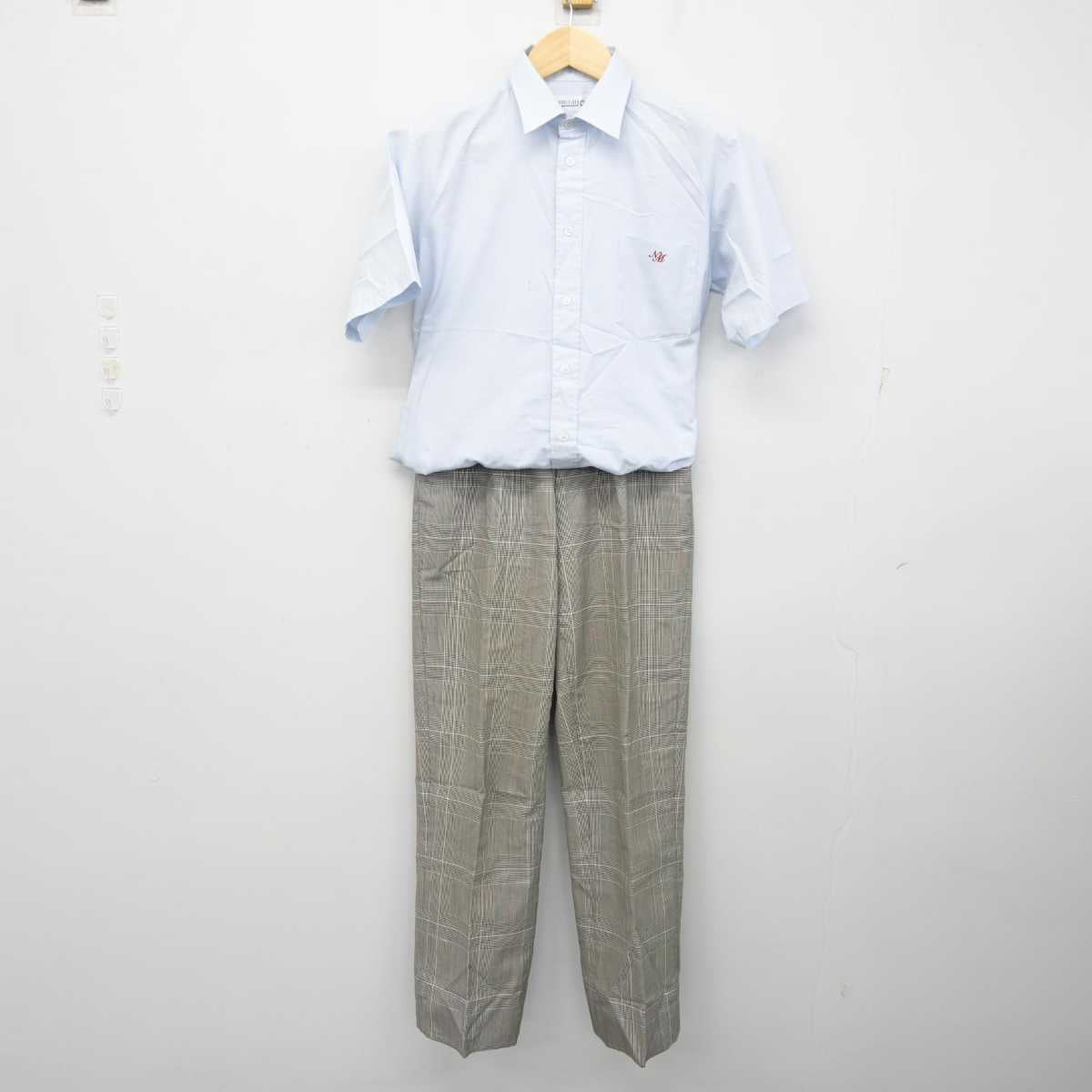 【中古】山梨県 日大明誠高等学校 男子制服 2点 (シャツ・ズボン) sf057824