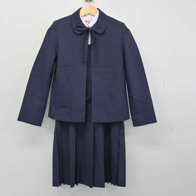 【中古】北海道 啓明中学校 女子制服 3点 (ブレザー・シャツ・ジャンパースカート) sf057835