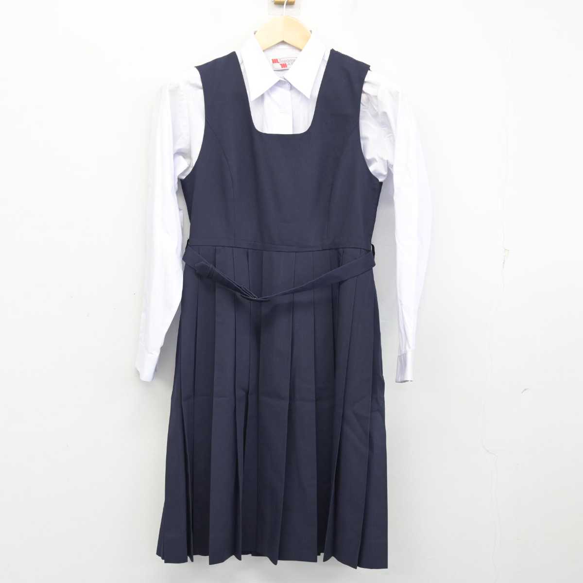 【中古】北海道 啓明中学校 女子制服 3点 (ブレザー・シャツ・ジャンパースカート) sf057835