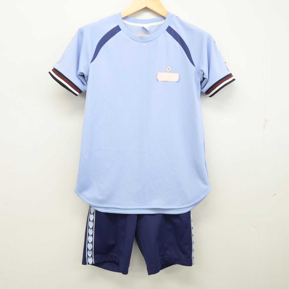 【中古】東京都 跡見学園中学校・高等学校 女子制服 2点 (体操服 上・体操服 下) sf057850