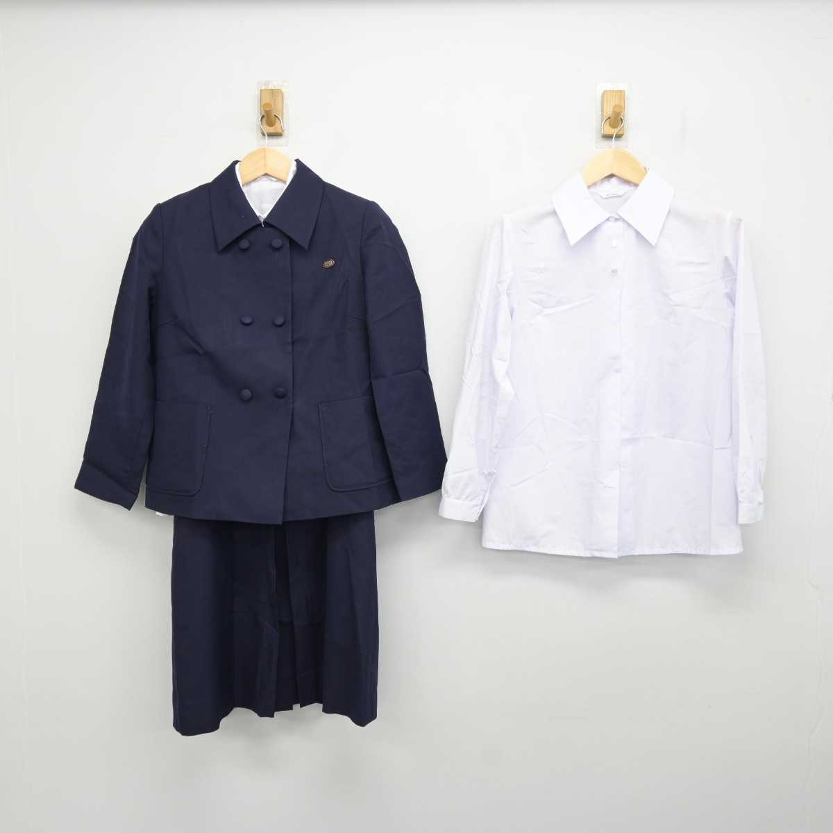 【中古】青森県 青森高等学校 女子制服 5点 (ブレザー・シャツ・ジャンパースカート) sf057873