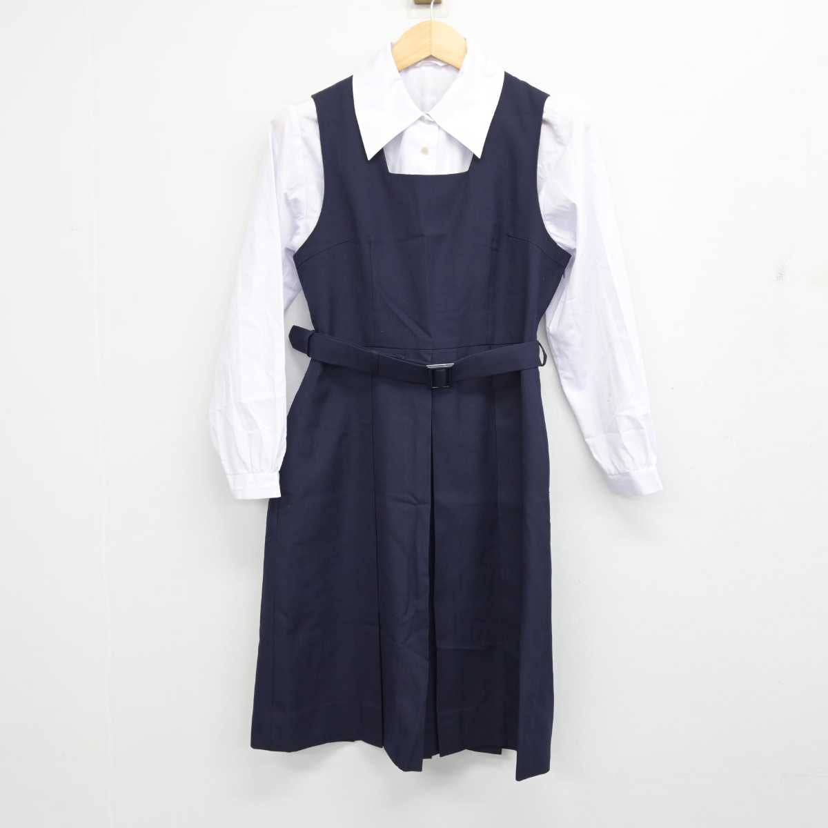 【中古】青森県 青森高等学校 女子制服 5点 (ブレザー・シャツ・ジャンパースカート) sf057873