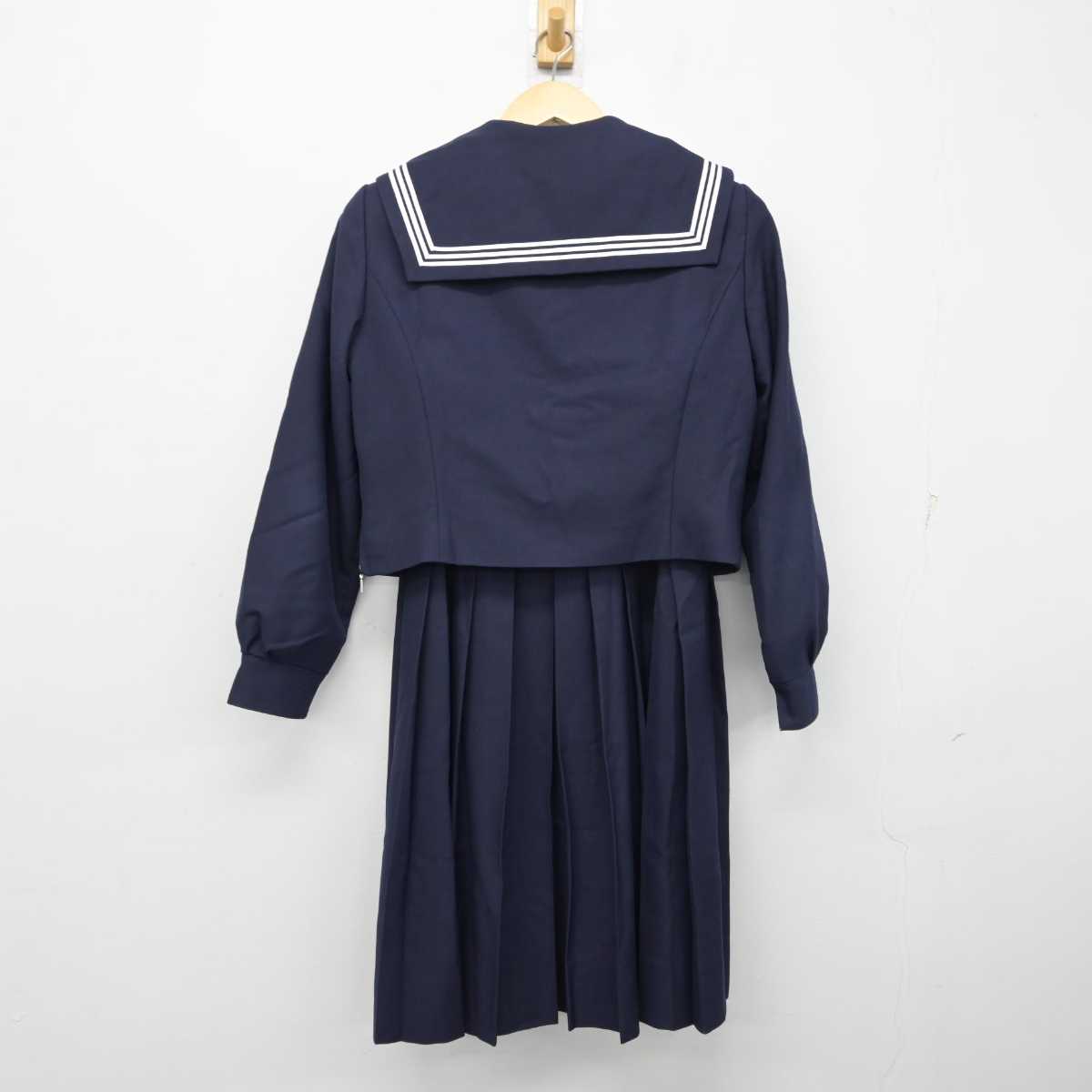 【中古】福岡県 福間中学校 女子制服 3点 (セーラー服・ジャンパースカート) sf057897