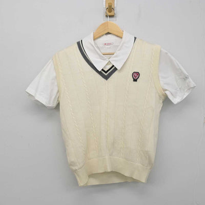 【中古】佐賀県 牛津高等学校 女子制服 2点 (ニットベスト・シャツ) sf057904