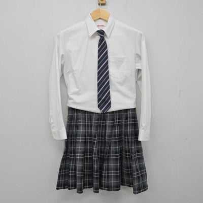 【中古】佐賀県 高志館高等学校 女子制服 5点 (ブレザー・ベスト・シャツ・スカート) sf057908