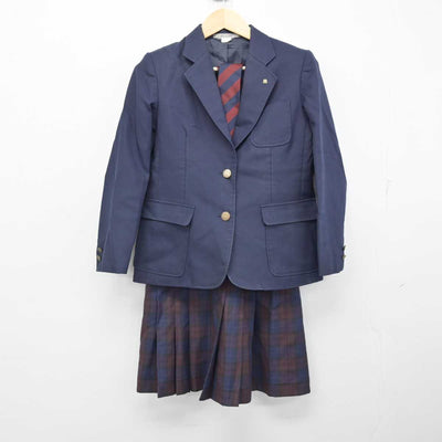 【中古】滋賀県 近江兄弟社中学校 女子制服 5点 (ブレザー・スカート) sf057911