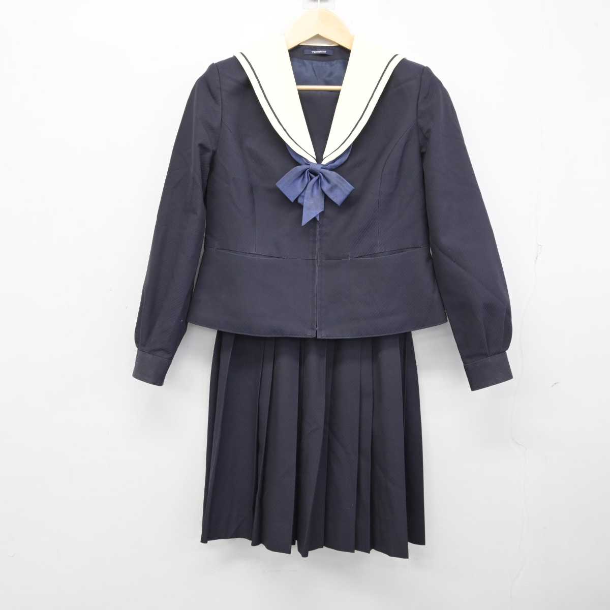 【中古】岐阜県 大垣商業高等学校 女子制服 3点 (セーラー服・スカート) sf057936