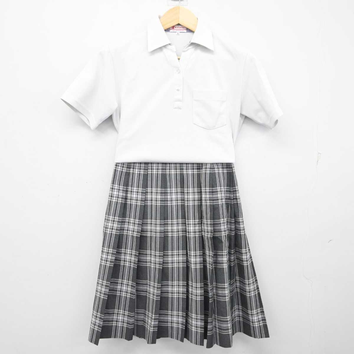 【中古】長崎県 純心女子高等学校 女子制服 3点 (シャツ・スカート) sf057961