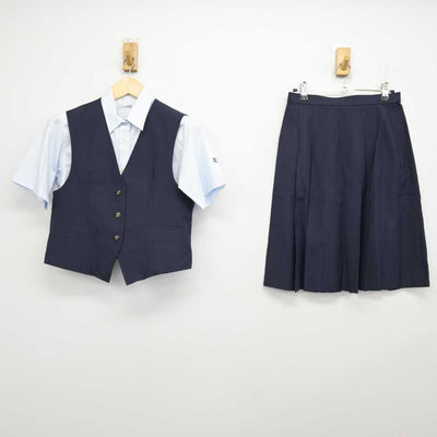 【中古】埼玉県 浦和実業学園高等学校 女子制服 3点 (ベスト・シャツ・スカート) sf057981